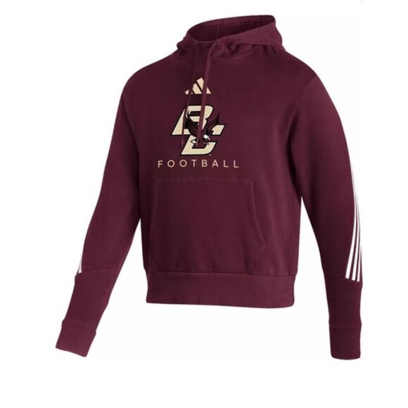 Adidas Maroon Football Hoodie - Picture 2 of 3